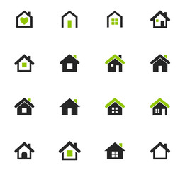 Houses icons set