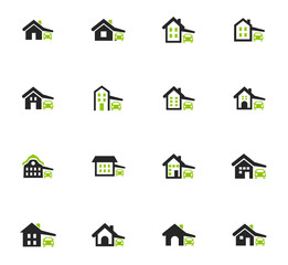 Houses icons set