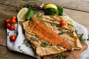 Filetto di trota salmonata affumicata