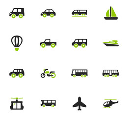 Public transport icons set
