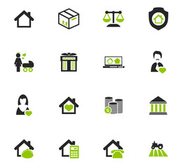 Real estate icons set