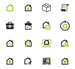 Real estate icons set