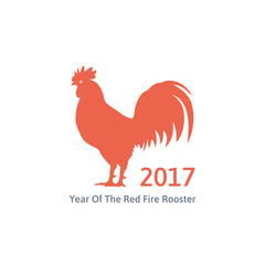 red fire rooster symbol of 2017