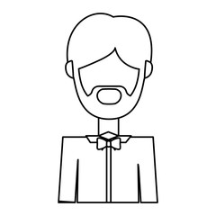 Man icon. Male avatar person people and human theme. Isolated design. Vector illustration