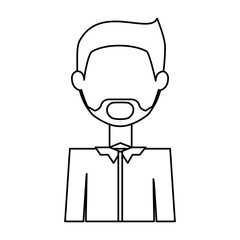 Man icon. Male avatar person people and human theme. Isolated design. Vector illustration