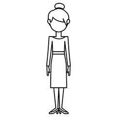 Woman icon. Girl female avatar person people and human theme. Isolated design. Vector illustration