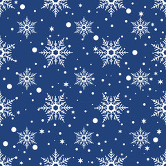 Fototapeta na wymiar Christmas pattern with decorative snowflakes. Pattern texture