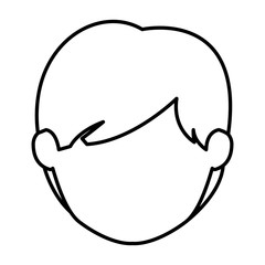 Man head icon. Male avatar person people and human theme. Isolated design. Vector illustration