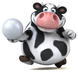 Fun cow - 3D Illustration