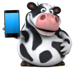 Fun cow - 3D Illustration