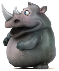Fototapeta premium Fun rhinoceros - 3D Illustration