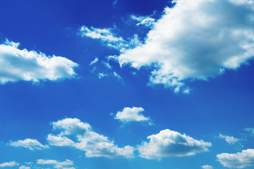 Naklejka premium White clouds in blue sky.