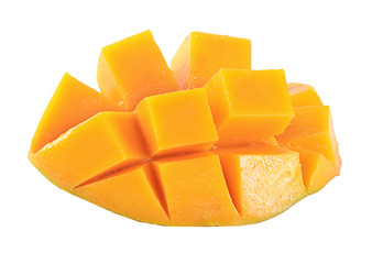 The mango fruit isolated on white