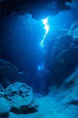 Underwater cave