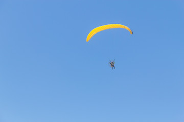 Paramotor at Guarita beach in Torres