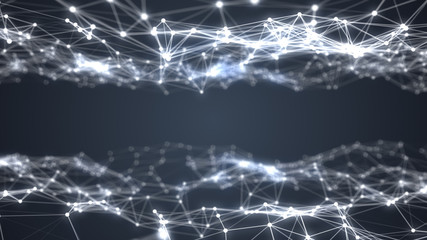 Abstract technology and science background futuristic network, plexus background.