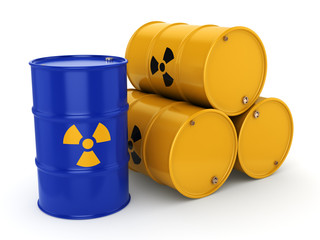 3D rendering radioactive barrels