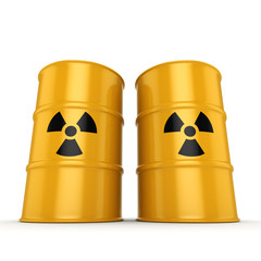 3D rendering radioactive barrels © apopium