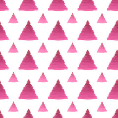 Seamless pattern with hand-drawn triangles by markers