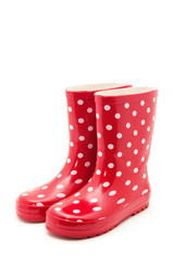 Gumboots. Isolated on white.