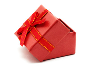 Red Gift Box on white background