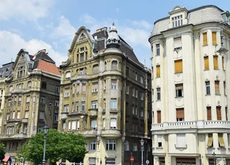 Fototapeten Old apartment buildings, Budapest, Hungary © majorosl66