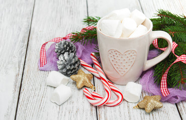 cup of cocoa with marshmallows