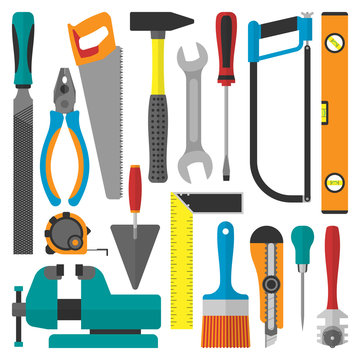 Home repair tools vector set.