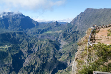 Fototapeta na wymiar View into the interior of Reunion Island