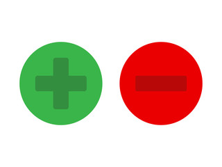 Fototapeta premium Plus and minus icon
