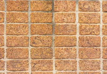 Fence built from the laterite lined and adhesion with cement.