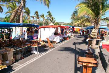 The market of Saint Paul on La Reunion island, France