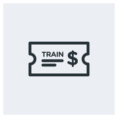 Train ticket icon