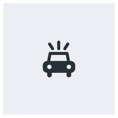 Traffic jam icon, angry driver icon