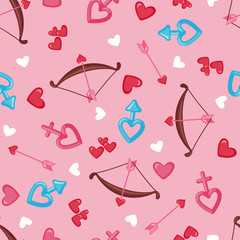 Valentines day seamless pattern.