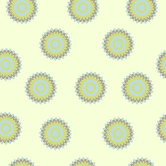 Seamless floral pastel pattern on a light background