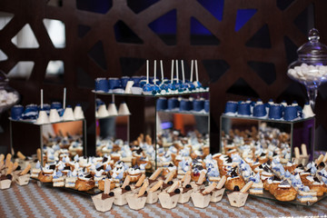 Variety of snacks on the table