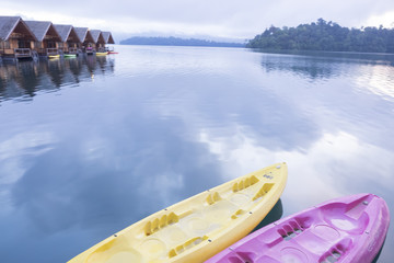 canoes on water