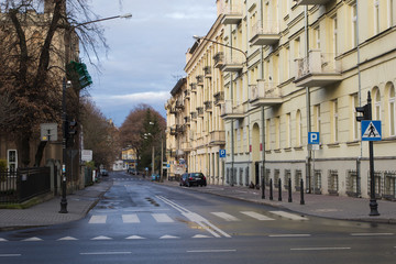 Fototapeta na wymiar Streets of Lublin old town in Eastern Europe, Poland