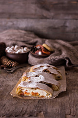 strudel with dried fruits