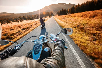 Foto auf Acrylglas Motorrad Nahaufnahme eines Motorrads