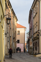 Streets of Lublin old town in Eastern Europe, Poland