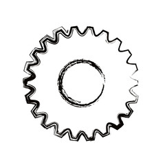 Gear icon. Cog circle wheel machine part and technology theme. Isolated design. Vector illustration