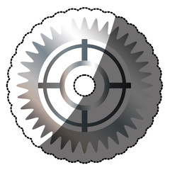 Gear icon. Cog circle wheel machine part and technology theme. Isolated design. Vector illustration