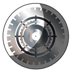 Gear icon. Cog circle wheel machine part and technology theme. Isolated design. Vector illustration