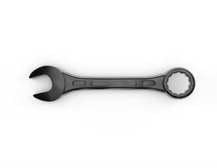 Wrench. Isolated on white background.3D rendering illustration.