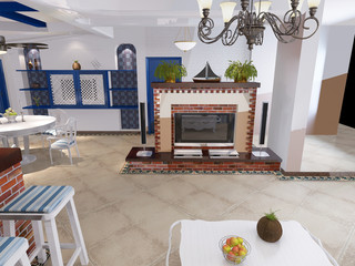 3d rendering of home interior.