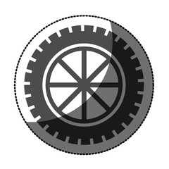 Gear icon. Cog circle wheel machine part and technology theme. Isolated design. Vector illustration