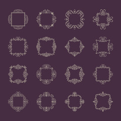 Business flourish signs and classic border of logo.