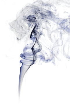Abstract light smoke on a white background